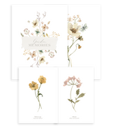 MADEMOISELLE - Lot de 4 affiches enfant - Fleurs botaniques